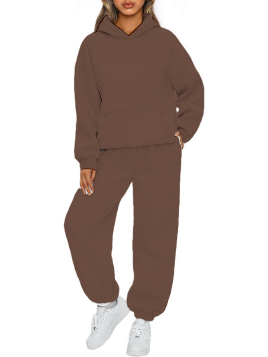 Damen nan Oversized Hoodie- und Jogginghose-Set aus weicher Baumwollmischung Shop Nory