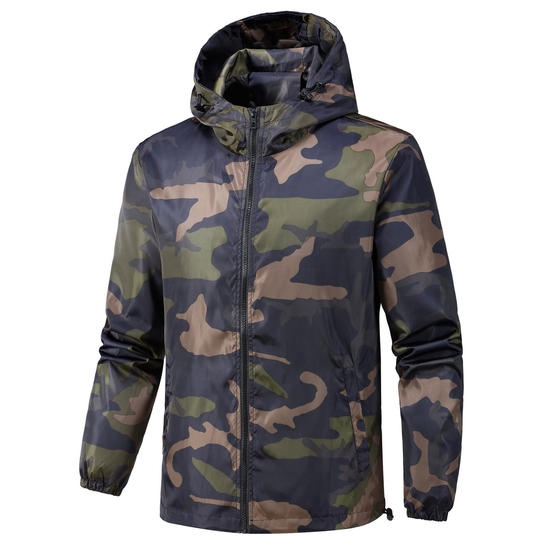 Herren Leichte Camouflage-Jacke mit Kapuze Shop Nory