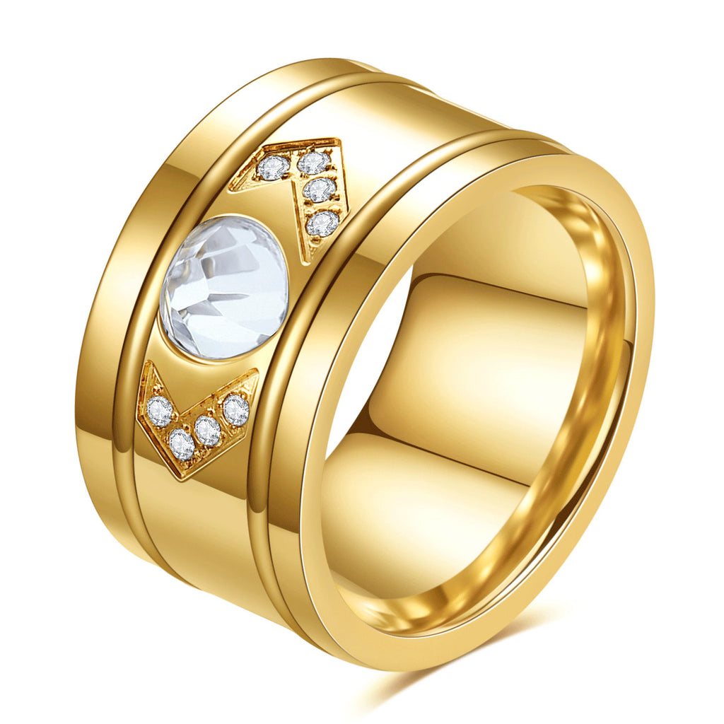 Damen Ring mit funkelnden Kristallakzenten und modernem Design Shop Nory