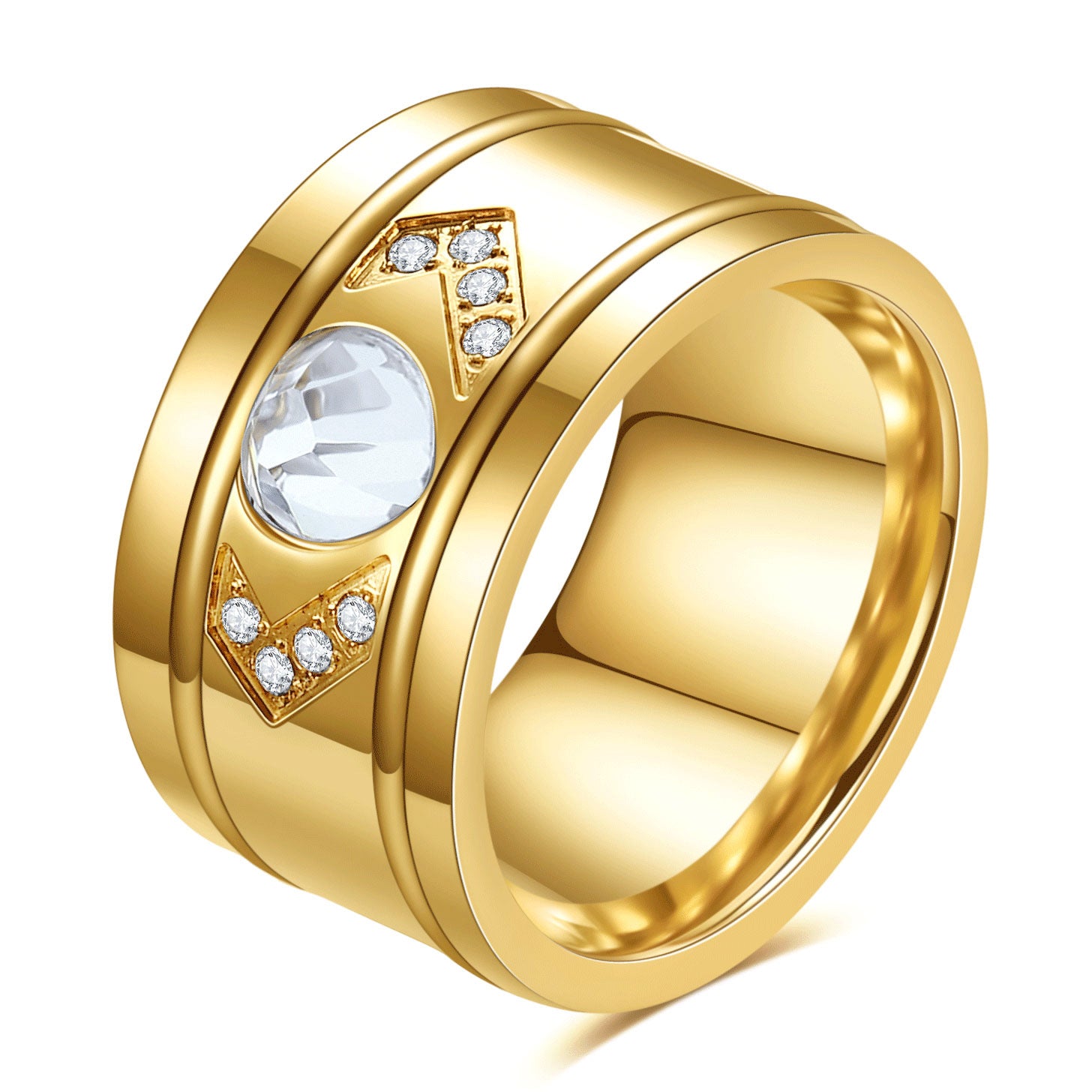 Damen Ring mit funkelnden Kristallakzenten und modernem Design Shop Nory
