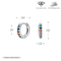 Damen Creolen mit buntem Zirkonbesatz aus hochwertigem 925 Sterling Silber Shop Nory
