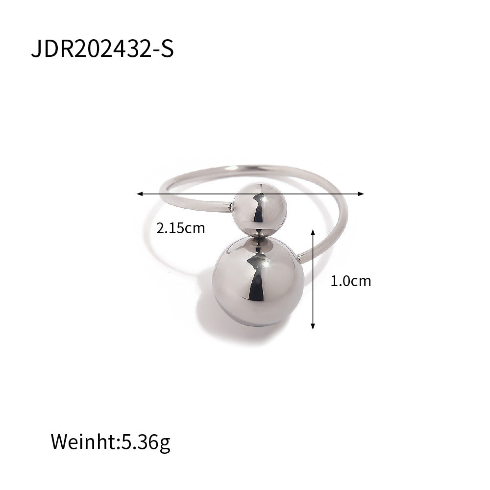 Damen Offener Ring mit stilvollem Kugel-Design Shop Nory
