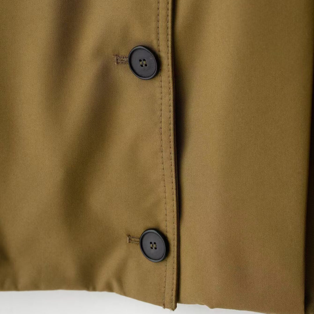 Damen Cropped Blusenjacke mit Hemdkragen und Schulterriegeln Shop Nory