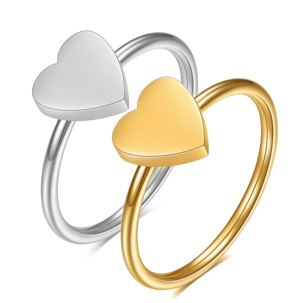 Damen Ring mit herzförmigem Design und modernem, minimalistischen Stil Shop Nory