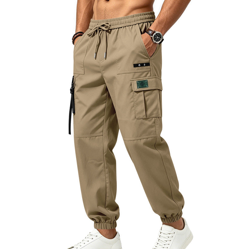 Herren Cargo-Jogginghose mit Kordelzug elastischen Bündchen und Multifach-Taschen Shop Nory