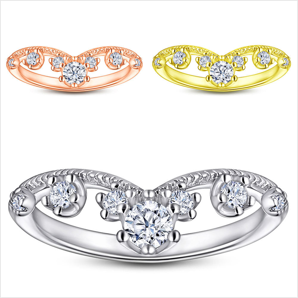 Damenring mit elegantem floralen Design und funkelnden Zirkonia-Shop Nory