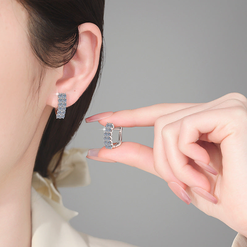 Damen Ohrstecker mit funkelnden Zirkonia-Elementen Shop Nory