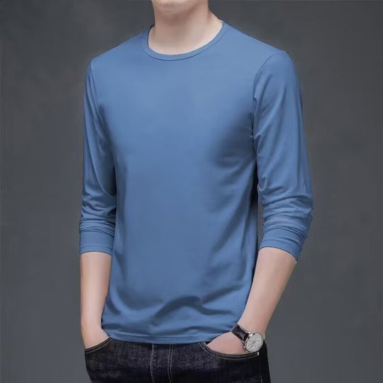 Herren Langarmshirt mit eleganter Textur Shop Nory