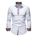 Herren Langarmhemd mit modernem Paisley-Muster und exklusiven Details
