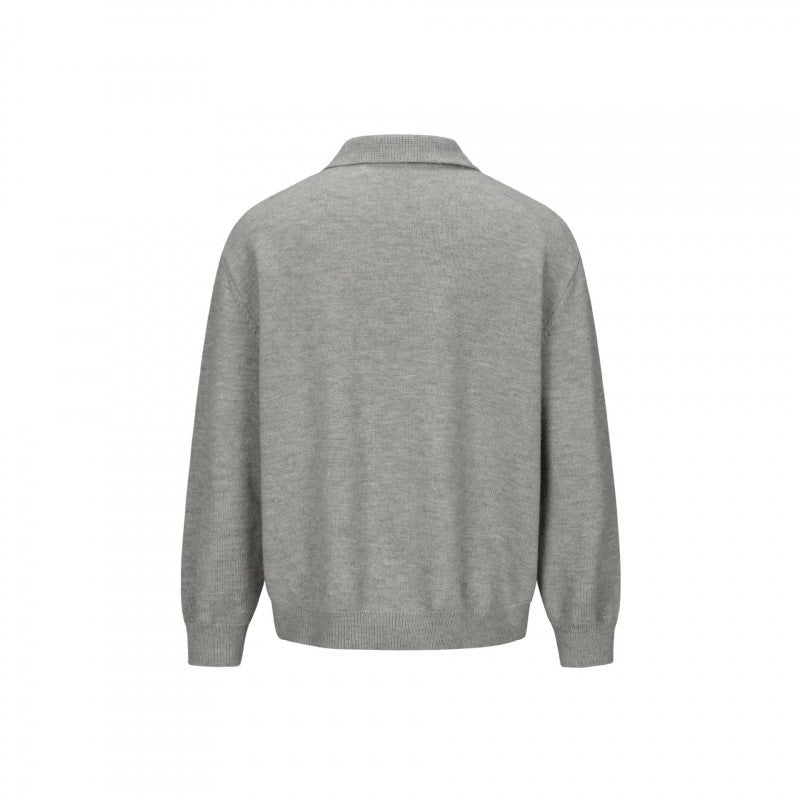 Herren Strick-Hemdjacke mit Hemdkragen, durchgehender Knopfleiste und gerippten Bündchen Shop Nory