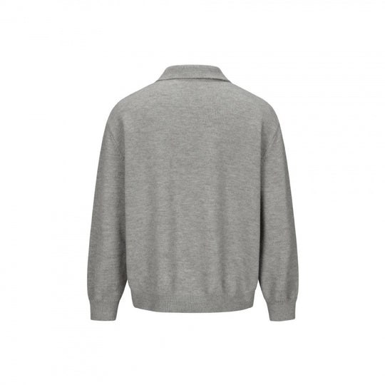 Herren Strick-Hemdjacke mit Hemdkragen, durchgehender Knopfleiste und gerippten Bündchen Shop Nory