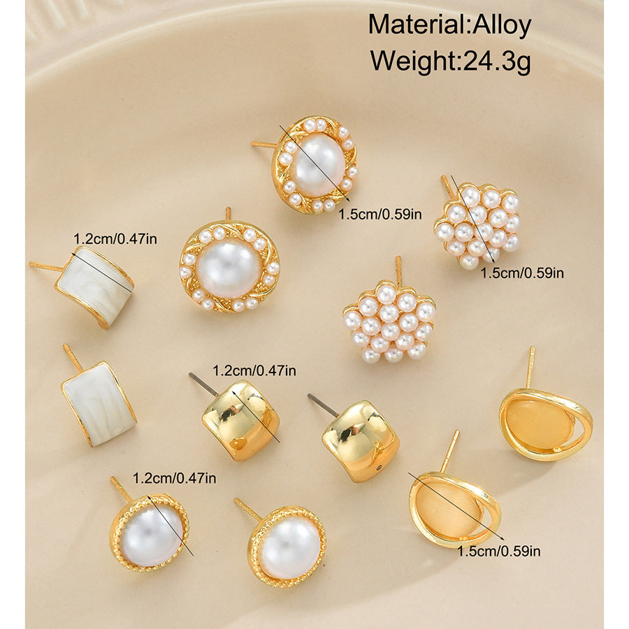 Damen Ohrringe Set mit luxuriösen Perlen-Elementen und eleganten Designs Shop Nory