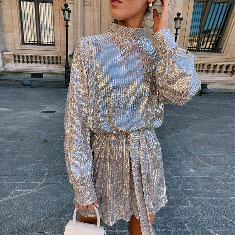 Damen Glitzerndes Cocktailkleid