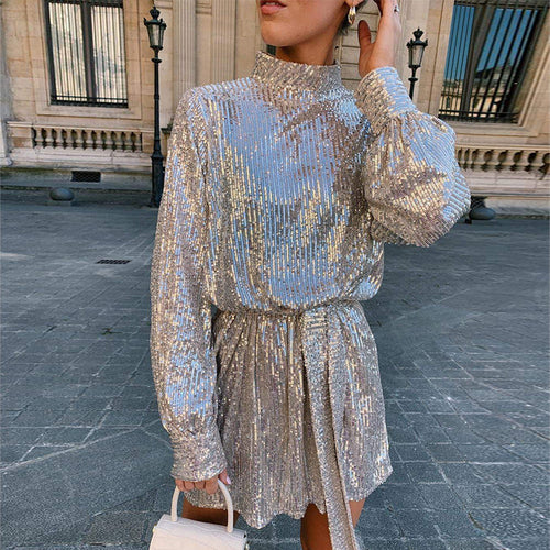 Damen Glitzerndes Cocktailkleid
