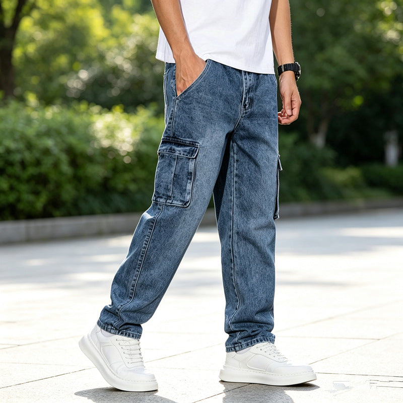 Herren Coole Cargo-Jeans mit elastischem Bündchen Shop Nory