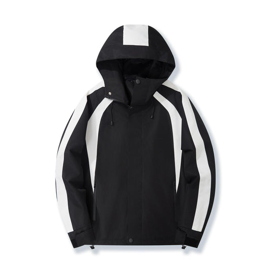 Damen Urbaner Kapuzen-Anorak mit kontrastierenden Bahnen, Mesh-Futter & verstellbarem Saum Shop Nory