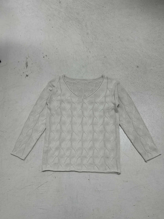 Damen nan lässiger Oversize-Strickpullover mit Zopfmuster und weitem V-Ausschnitt Shop Nory