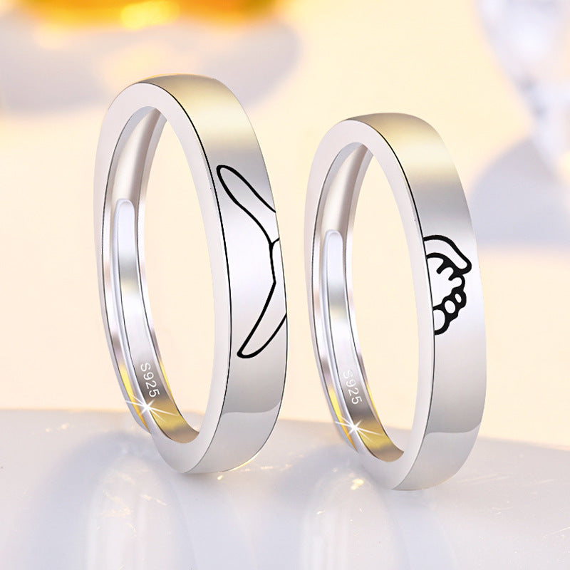 Damenring mit modernem Schmetterlingsdesign und feiner Edelstahlverarbeitung Shop Nory