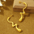 Damen moderne und geschwungene Ohrstecker Shop Nory