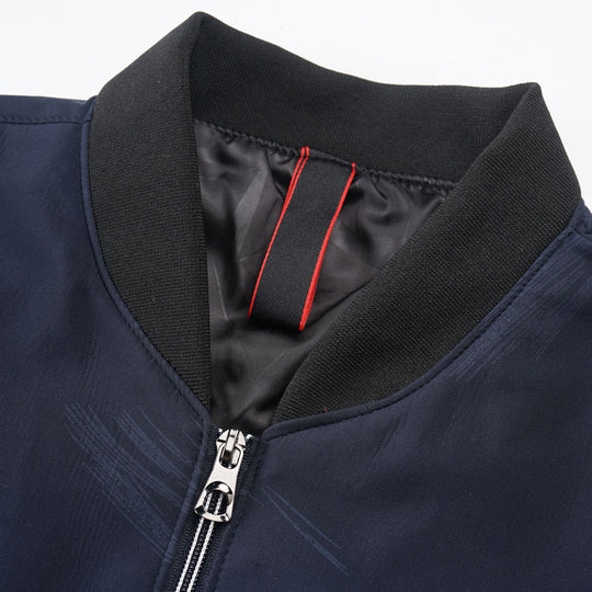 Herren Slim‑Fit Bomberjacke im urbanen Minimalstil mit durchgehendem Reißverschluss und gerippten Bündchen Shop Nory