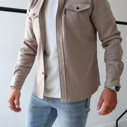 Herren Hemdjacke mit Brusttaschen und taillierter Passform Shop Nory