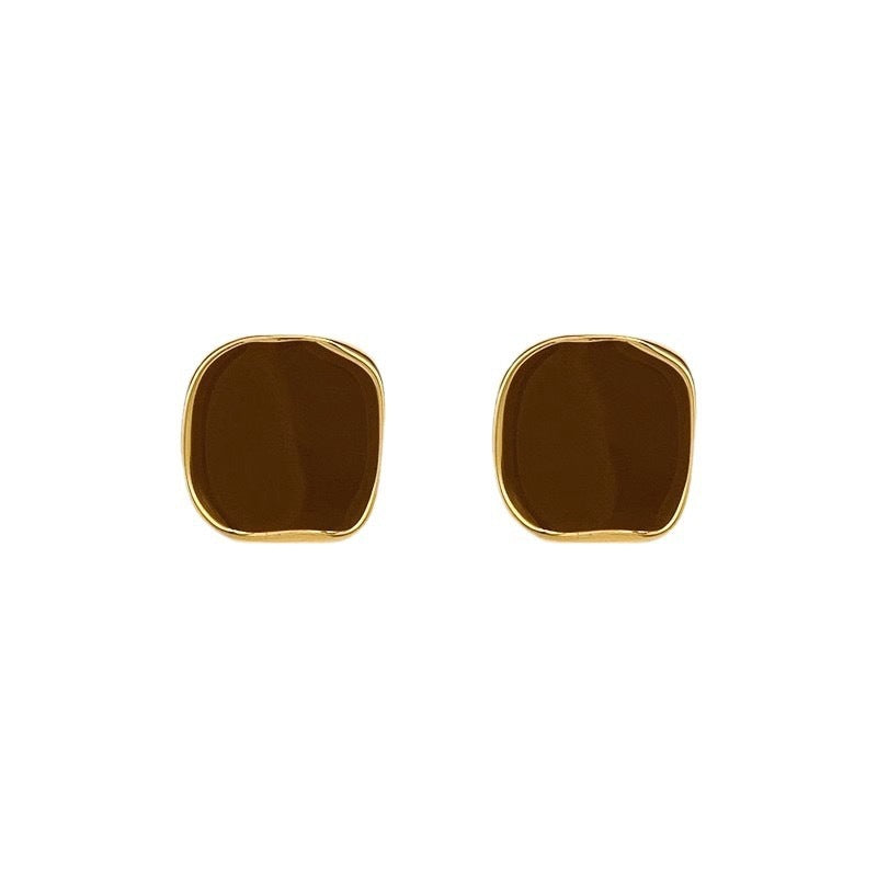 Damen Ohrringe mit einzigartigem geometrischem Design und elegantem goldenen Rand Shop Nory