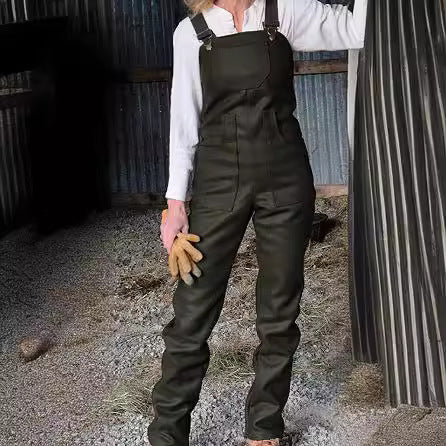Damen Robuste Workwear-Latzhose aus Canvas mit verstellbaren Trägern und geradem Bein Shop Nory