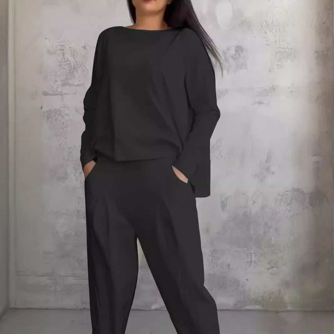 Damen lässiges Zweiteiliges Set aus hochwertiger Viskose
