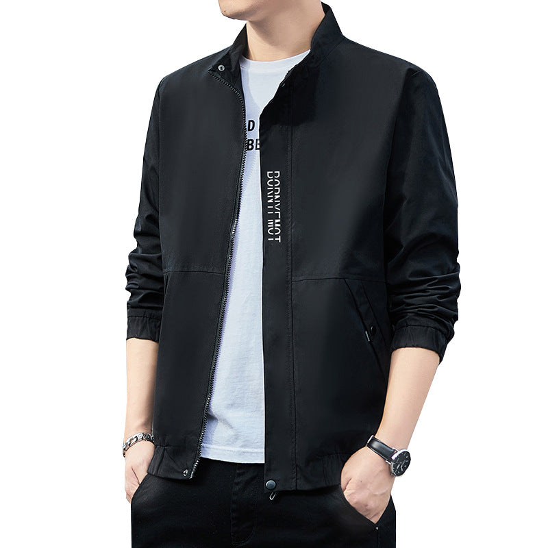 Herren Leichter Urbaner Tech-Blouson mit Nanobeschichtung, Stehkragen und verdeckten Reißverschlusstaschen Shop Nory