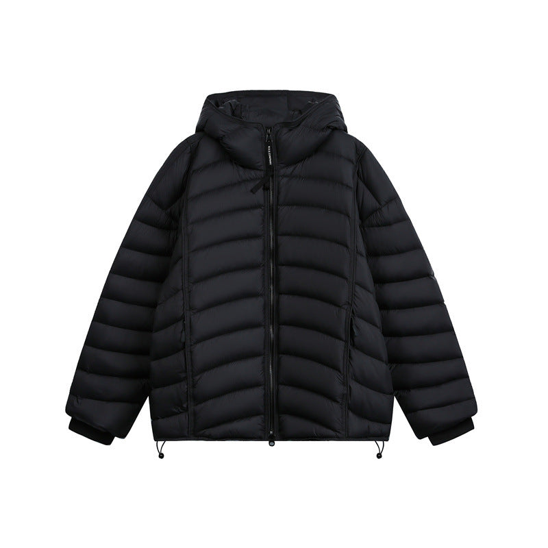 Damen Leichte Steppdaunenjacke mit Kapuze und verstellbarem Saum Shop Nory
