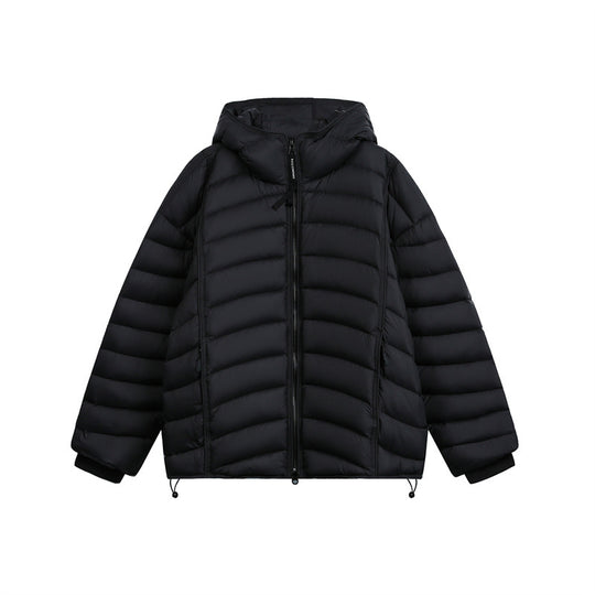 Damen Leichte Steppdaunenjacke mit Kapuze und verstellbarem Saum Shop Nory