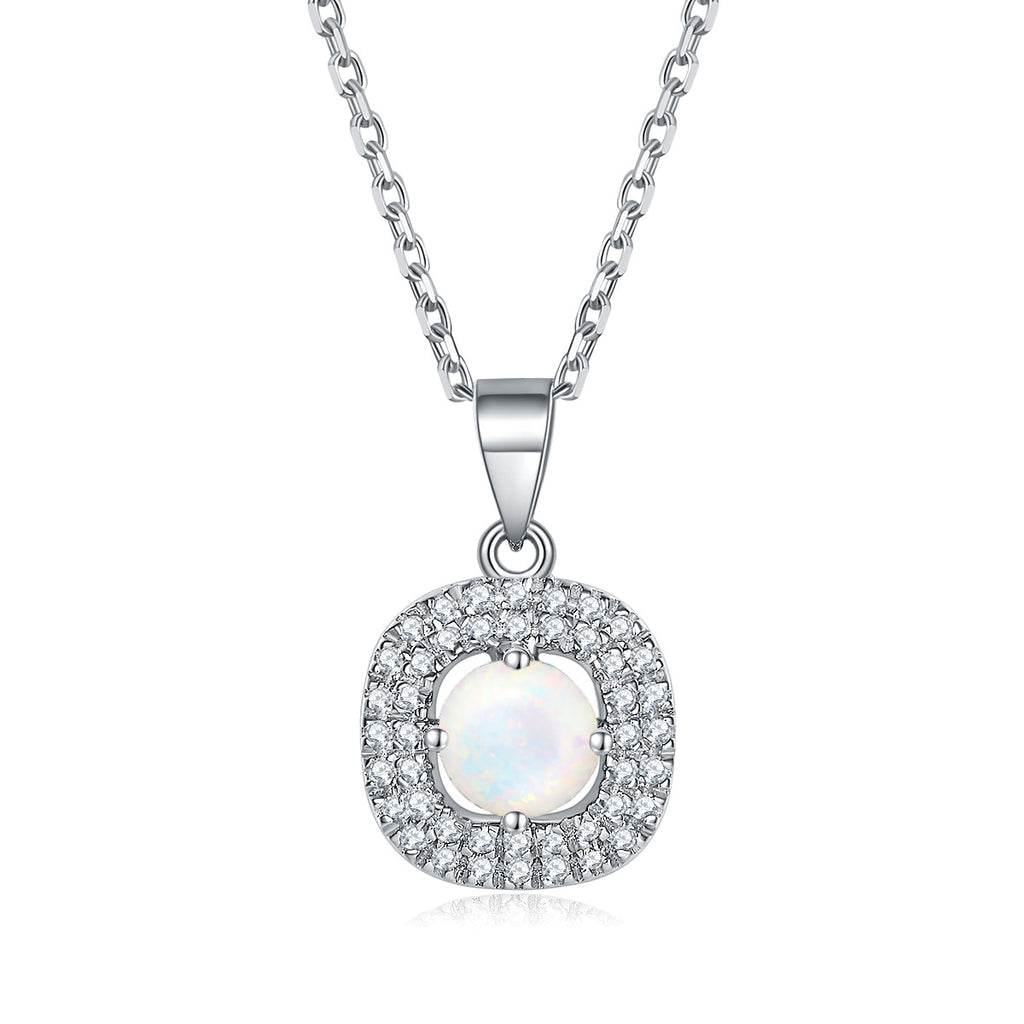 Damen Verlobungsring mit elegantem quadratischem Aquamarin und Zirkonia-Besatz Shop Nory