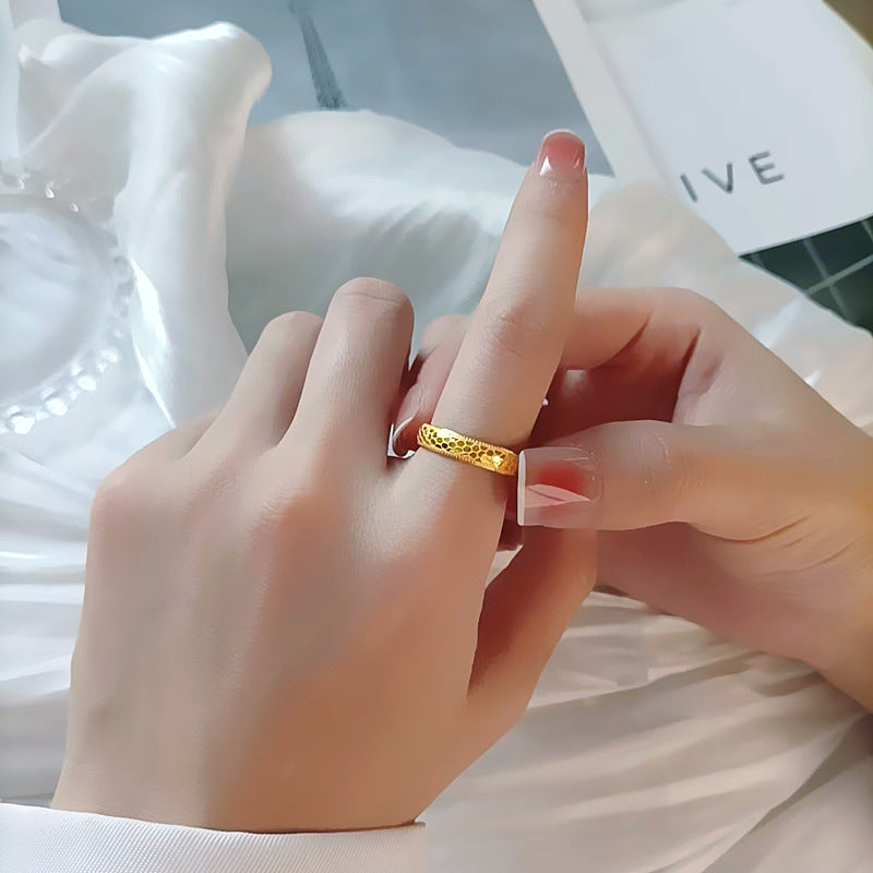 Damen massiver Ring mit feinem Strukturdesign Shop Nory