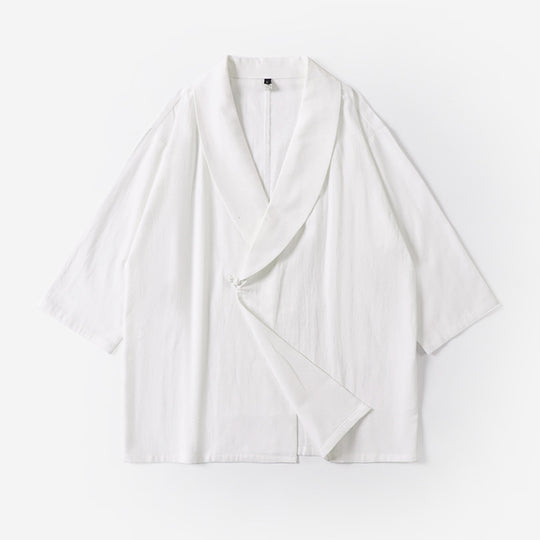 Unisex Oversize-Kimono-Jacke mit Schalkragen und Wickelverschluss Shop Nory