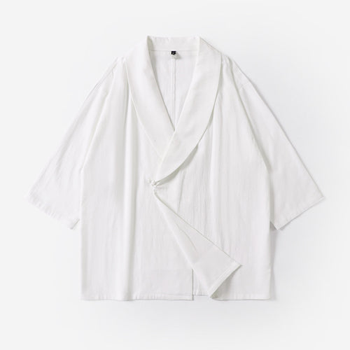 Unisex Oversize-Kimono-Jacke mit Schalkragen und Wickelverschluss Shop Nory