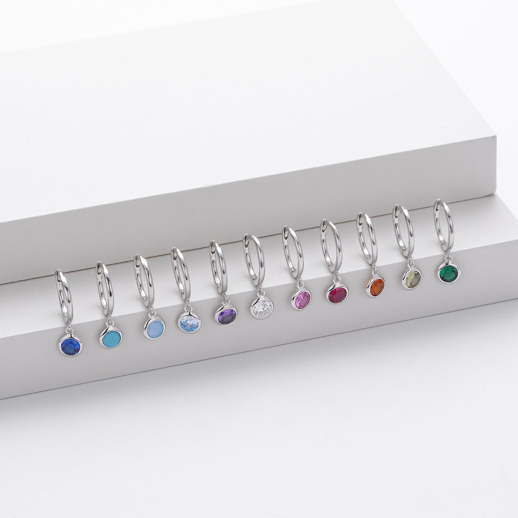 Damen Ohrhänger mit Smoky Zirkon-Anhängern aus hochwertigem 925 Sterling Silber Shop Nory