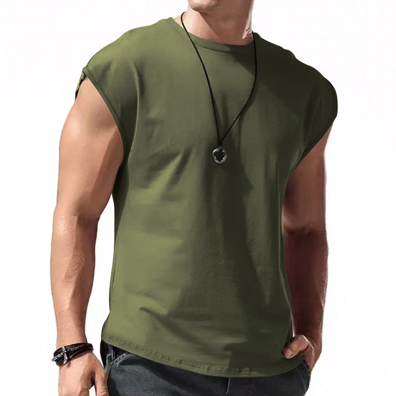 Einfarbiges Weste-T-Shirt