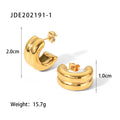 Damen Creolen mit elegantem Wellen-Design aus hochwertigem Edelstahl Shop Nory