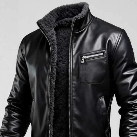 Herren Lederjacke mit Innenfutter