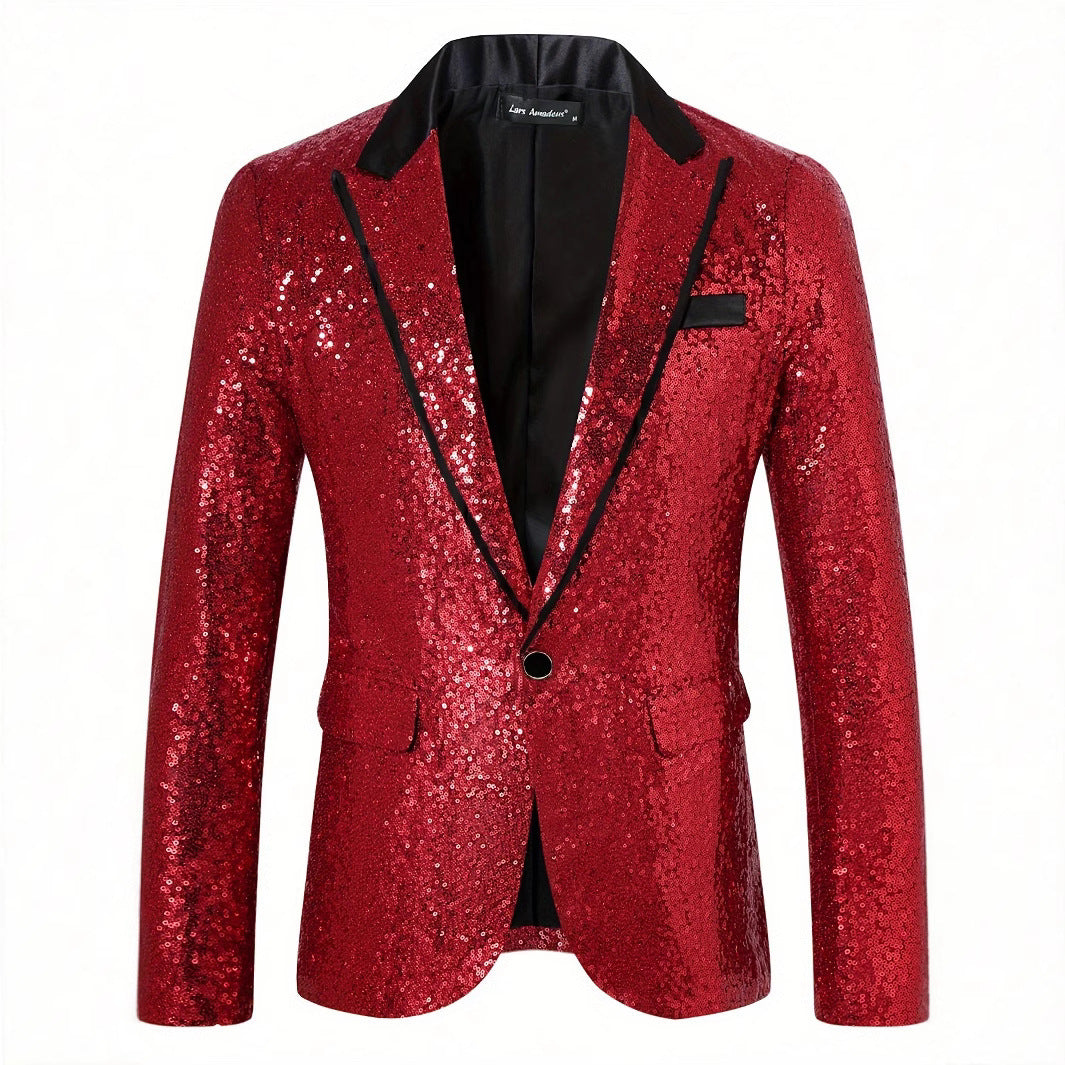 Herren Glamouröser Paillettenblazer