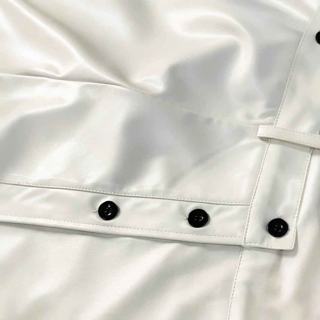 Damen Eleganter Maxirock mit Knopfdetails und hohem Bund Shopnory