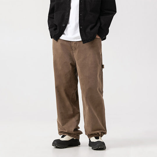 Herren Weite Utility-Cargo-Hose im Baggy-Fit mit großen aufgesetzten Taschen und verstärkten Kniepartien Shop Nory