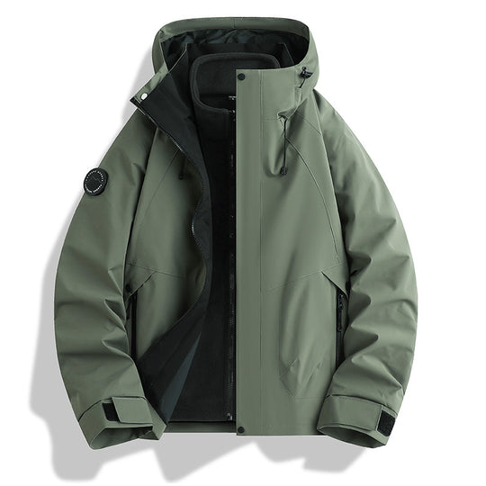Herren wasserdichte Softshelljacke mit Kapuze und Fleece-Innenfutter Shop Nory