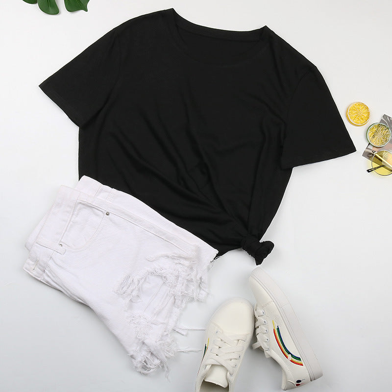 Damen Basic T-Shirt mit Lässigem Schnitt und Hochwertiger Baumwollqualität Shopnory