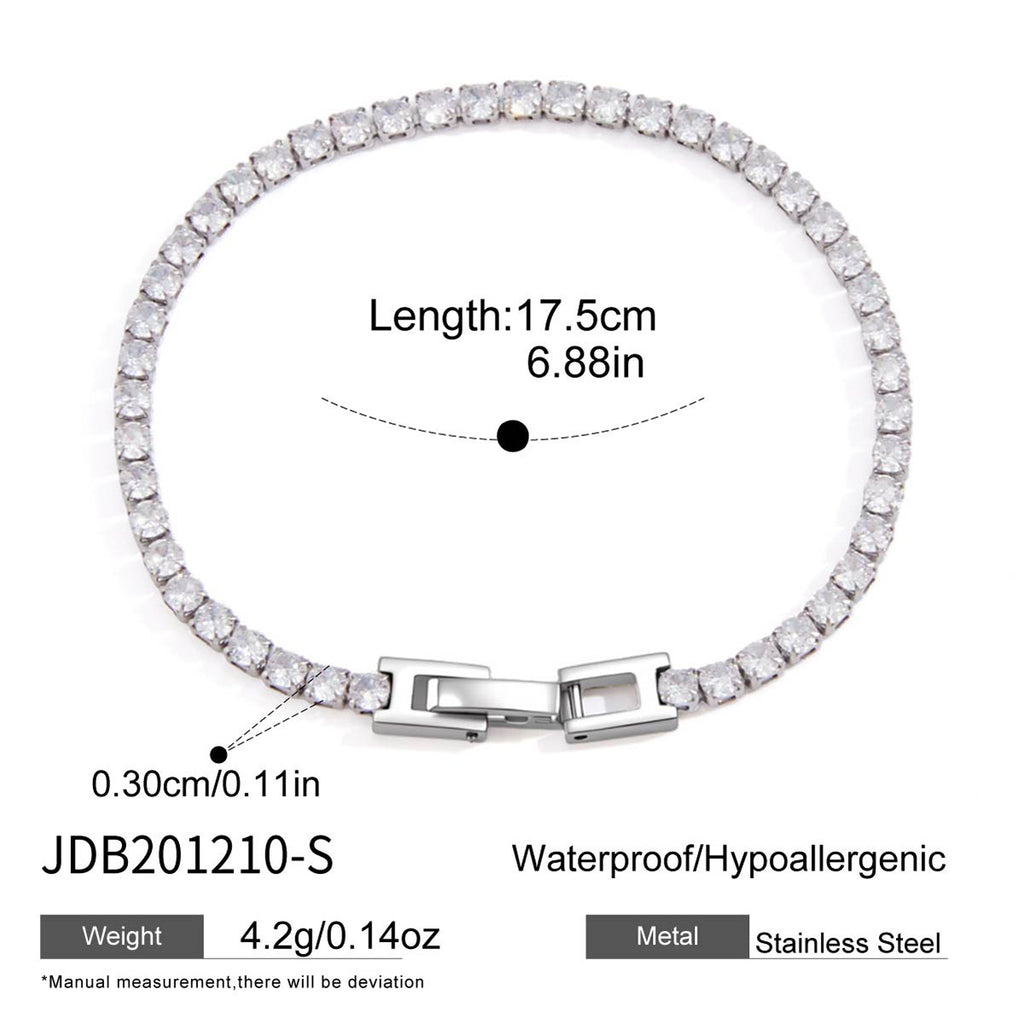Damen Armband mit funkelnden Kristallen und hypoallergener Edelstahlverarbeitung Shop Nory