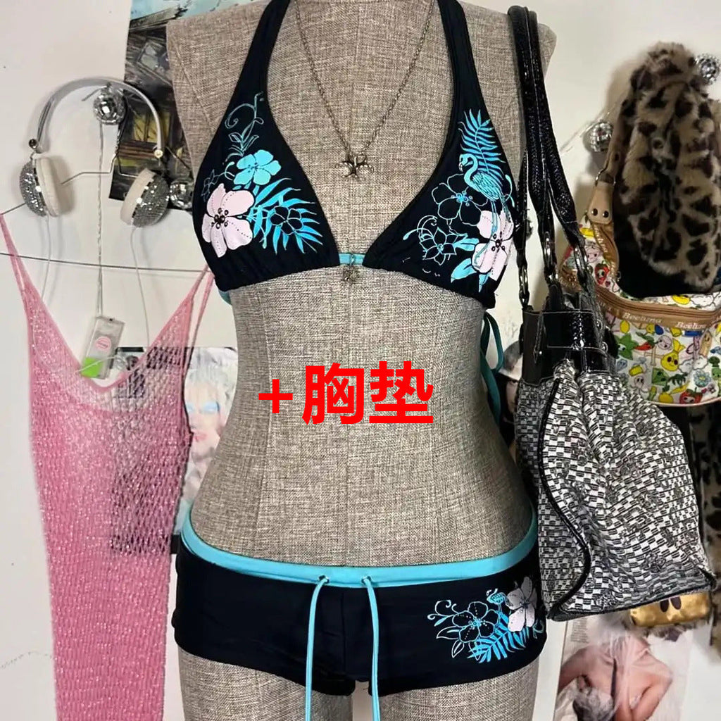 Damen-Bikini-Set mit floralem Design und verstellbaren Trägern