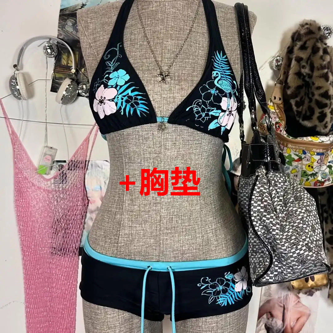 Damen-Bikini-Set mit floralem Design und verstellbaren Trägern