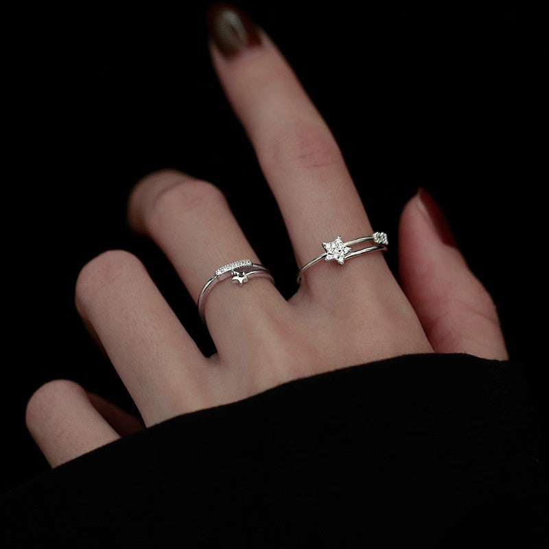 Damen filigree ring with sparkling zirconia stones Shop Nory