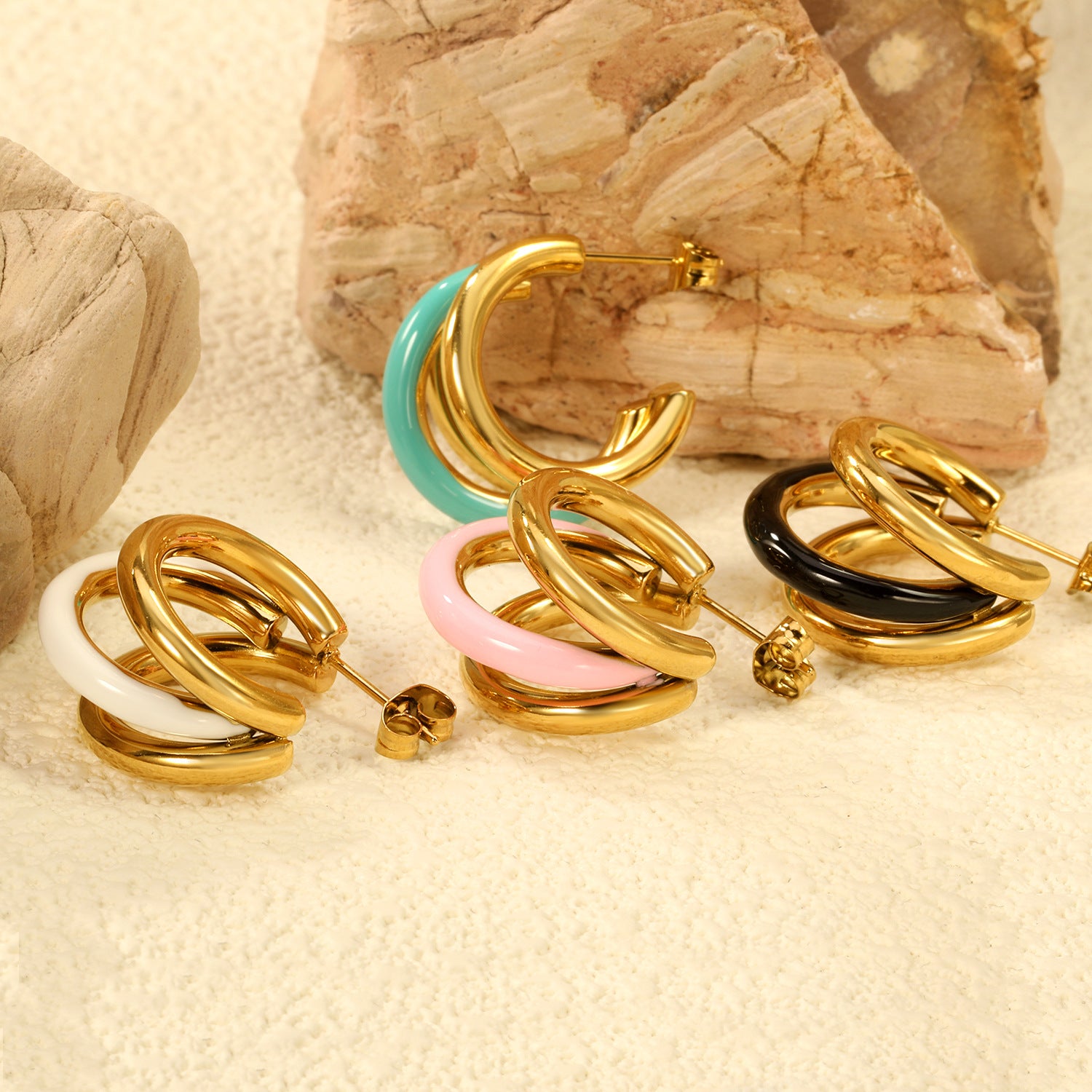 Damen Moderner Hängender Ohrschmuck mit doppeltem Design Shop Nory