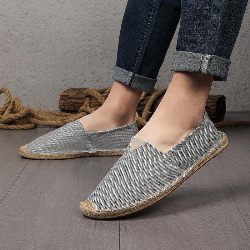 Damen Leichte Espadrille-Slip-On aus gewebtem Canvas mit Jute-Umrandung Shop Nory